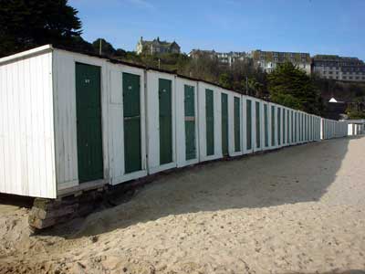 Beach huts, Porthminster Beach, St Ives, Cornwall