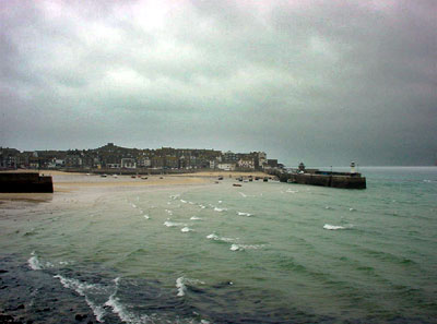 bad weather in the harbour, St Ives, Cornwall