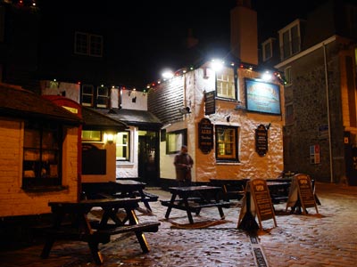 The Sloop Inn at night, St Ives, Cornwall, March 2003