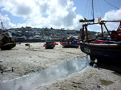 Boats in the harbour, St Ives, Cornwall
