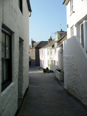 Winding alley, St Ives, Cornwall, March 2003