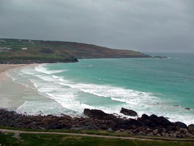 View from The Island, St. Ives, St Ives Head, St Ives Cornwall, March 2003