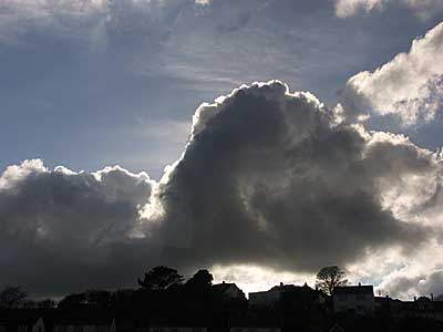 Sun and clouds, Falmouth, Cornwall, April 2004