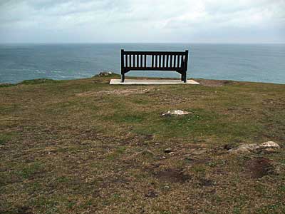 Empty Bench, Clodgy Point, St Ives, Cornwall, April 2004