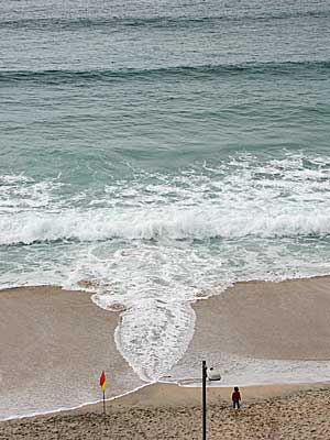 View from the Tate Gallery, Porthmeor Beach, St Ives, Cornwall, April 2004