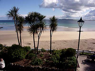 View from the station, Porthminster Beach, St Ives, Cornwall, April 2004
