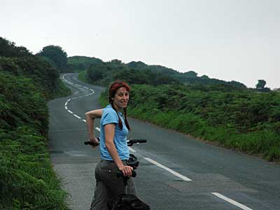 On the road, Zennor, Cornwall, August 2005