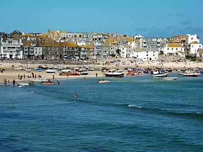 St Ives Harbour and The Island, St Ives, Cornwall, August 2005