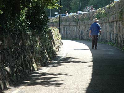 Straw boater in the sun, St Ives, Cornwall, August 2005