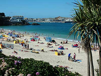 Porthminster Beach view, St Ives, Cornwall, August 2005
