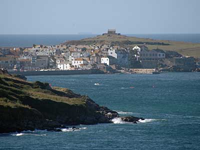 St Ives from Carbis Bay, Carbis Bay, St Ives, Cornwall, August 2005