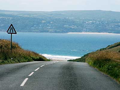 Road to Portreath, Cornwall, August 2005