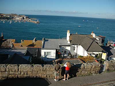 Looking out to the Atlantic, St Ives bay, late afternoon, St Ives, Cornwall, August 2005
