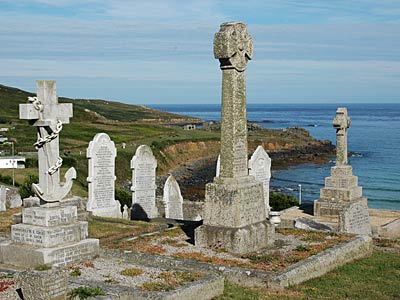 Barnoon Cemetery view, St Ives, Cornwall, August 2005