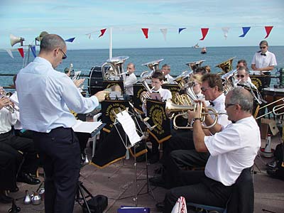 Brass band,Penzance Promenade, Penzance, Cornwall, August 2005
