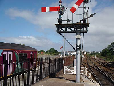 Signals to go, St Erth station, Cornwall, August 2005