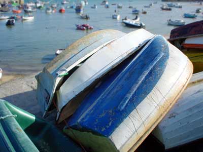 Boats in the harbour, St Ives, Cornwall, August 2002