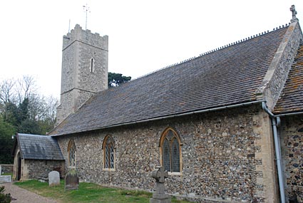 Dunwich St James church near Southwold, Suffolk, England UK