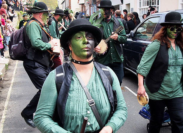 Hastings Jack In The Green: The Grand Procession, High Street, Hastings England UK, Monday 7th May 2012