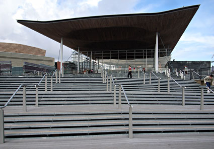 National Assembly for Wales - the Senedd, Cardiff Bay, docks and Tiger Bay, Cardiff, south Wales