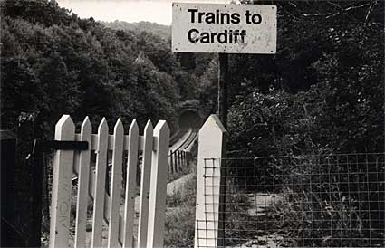 Cefn On railway halt entrance, north Cardiff, south Wales