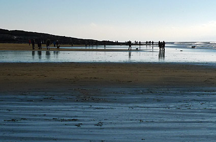 Ogmore-by-sea, Vale of Glamorgan, south Wales - a winter walk along the beach