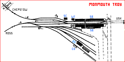 Monmouth Troy station plan, 1959