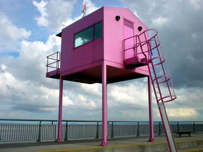 Pink tower, Cardiff Bay Barrage