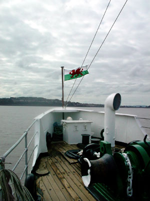 Steaming across the channel from Penarth south Wales