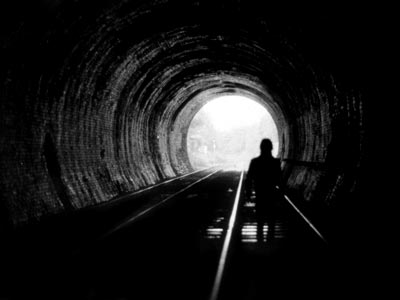 Walking through Caerphilly tunnel, from Cefn On to Caerphilly, south Wales photos