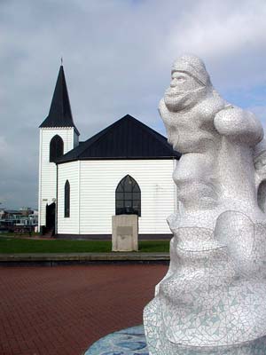 Sculpture, Norwegian Church, Cardiff Bay, Cardiff, south Wales photos