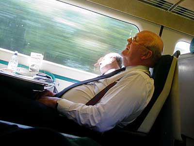 'Journey to Abergavenny - sleeping fat businessmen, south Wales photos