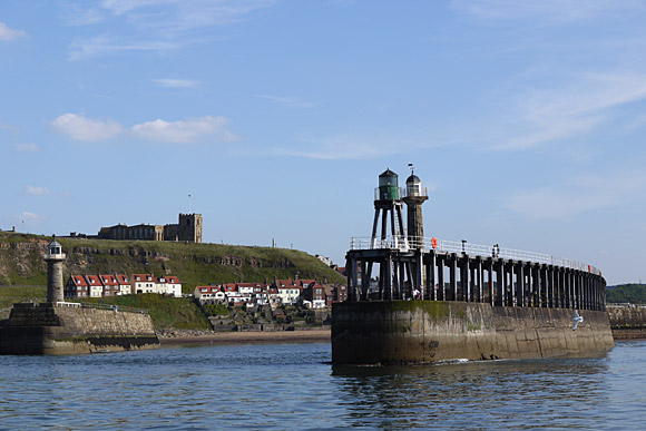 Whitby harbour and piers, North Yorkshire, England, June 2010