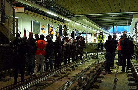 A walk through the Thames tunnel, connecting Rotherhithe and Wapping, built by Marc Brunel and Isambard Kingdom Brunel, March, 2010