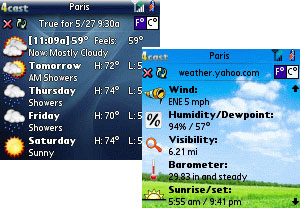 4cast Weather App For Palm OS (90%)
