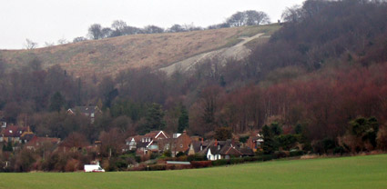 Whiteleaf Cross, Princes Risborough to Wendover, Buckinghamshire, country walk, January 2006