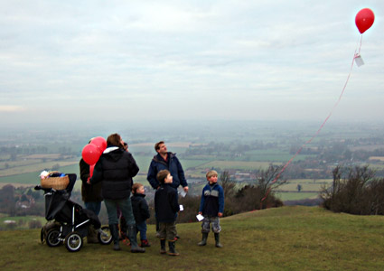 Coombe Hill, Princes Risborough to Wendover, Buckinghamshire, country walk, January 2006