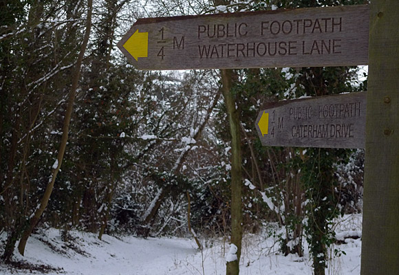 Walking the London Loop. Section 5 - Hamsey Green to Coulsdon South, London and Surrey, England UK, January, 2010