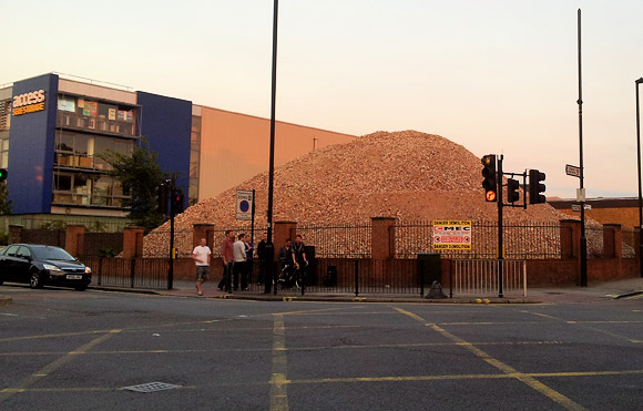 Almighty pile of bricks, Acre Lane/Kings Avenue, SW2 