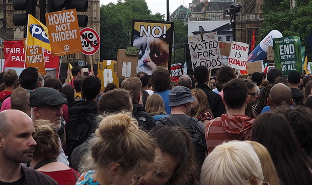 Sat 20th June: Anti Austerity march and rally in Parliament Square, London - in photos