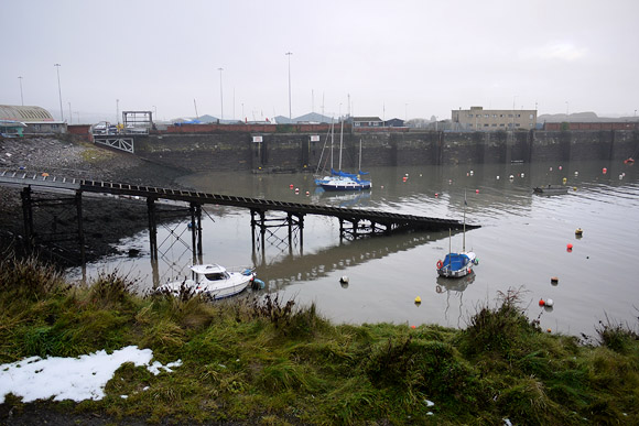 Barry Island breakwater, pier and railway, Wales