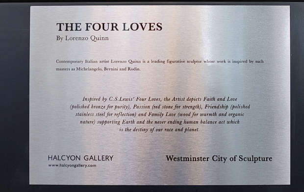 In photos: Berkeley Square and The Four Loves sculpture by Lorenzo Quinn, london