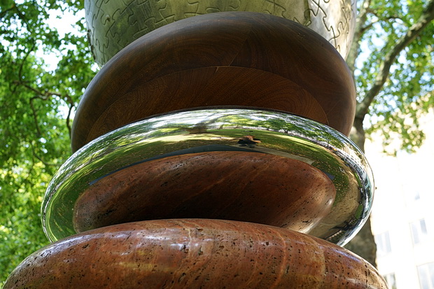 In photos: Berkeley Square and The Four Loves sculpture by Lorenzo Quinn, london