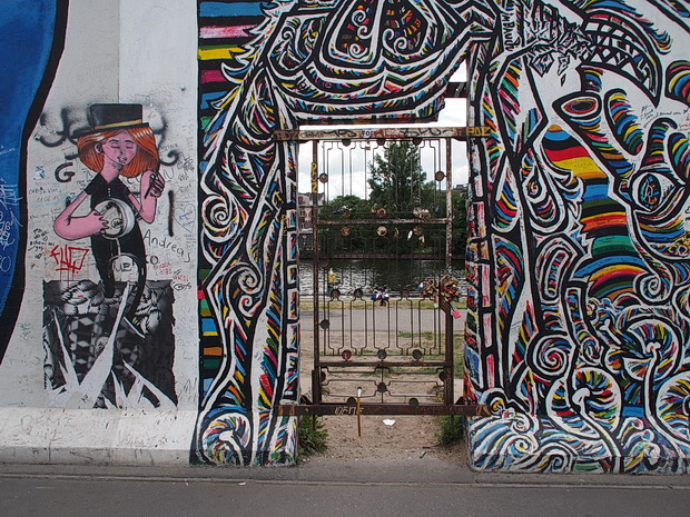 Photos of graffiti and artwork on the Berlin Wall, Berlin, Germany
