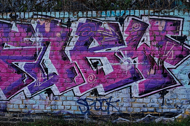 Bow to Hackney Wick canalside walk: barges, street art, buildings and twilight, Feb 2019
