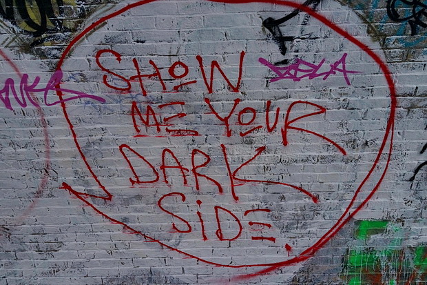Bow to Hackney Wick canalside walk: barges, street art, buildings and twilight, Feb 2019