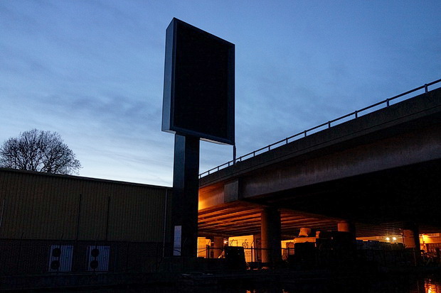 Bow to Hackney Wick canalside walk: barges, street art, buildings and twilight, Feb 2019
