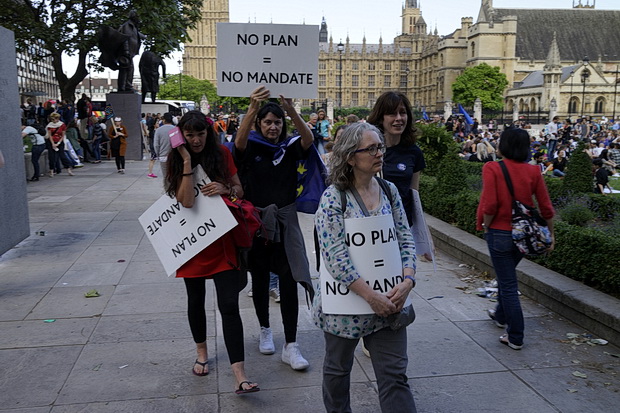 Anti Brexit campaigners outside Parliament - in photos, Saturday 2nd July 2016
