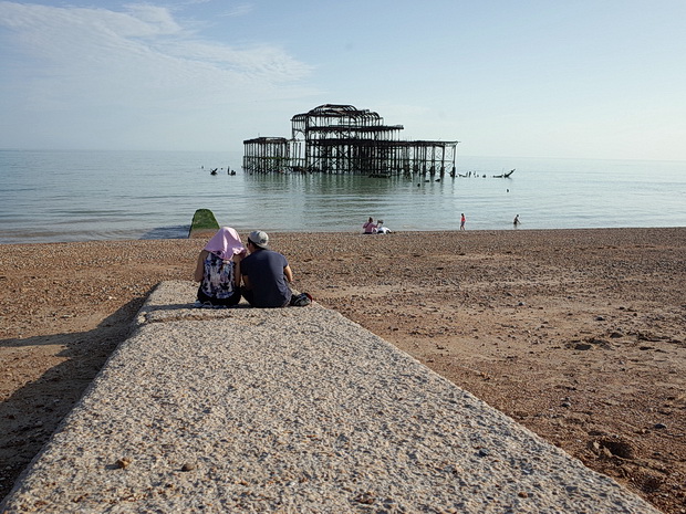 Brighton seagulls, skinheads, seaside and sun, photos taken on the south coast resort, June 2015