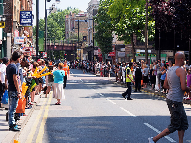 The Olympic torch comes to Brixton, Thursday, 26th July 2012